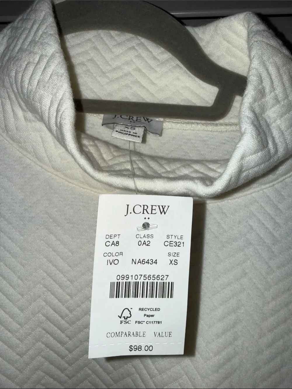 Women's Cream Mock Neck Button-Accent Sweater
